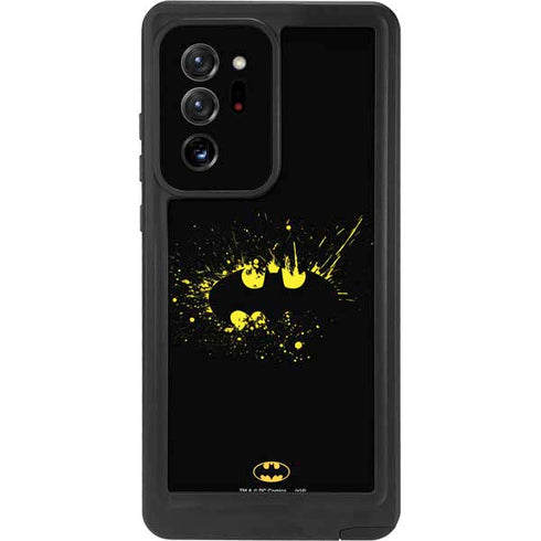 DC Comics Batman Logo Yellow Splash Galaxy Note20 Ultra 5G Waterproof Case